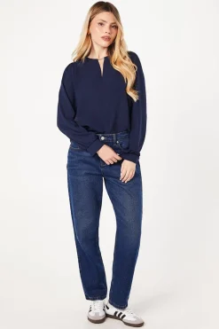 Bar Trim Overhead Blouse