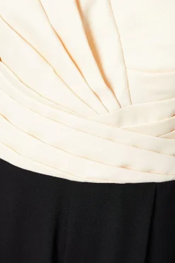 Bardot Jumpsuit With Pleated Bodice