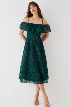 Bardot Overlayer Midi Dress
