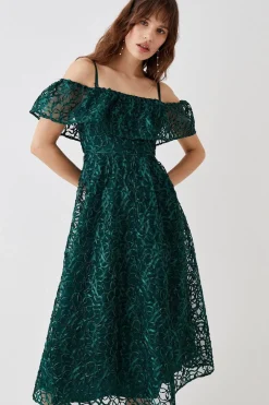 Bardot Overlayer Midi Dress
