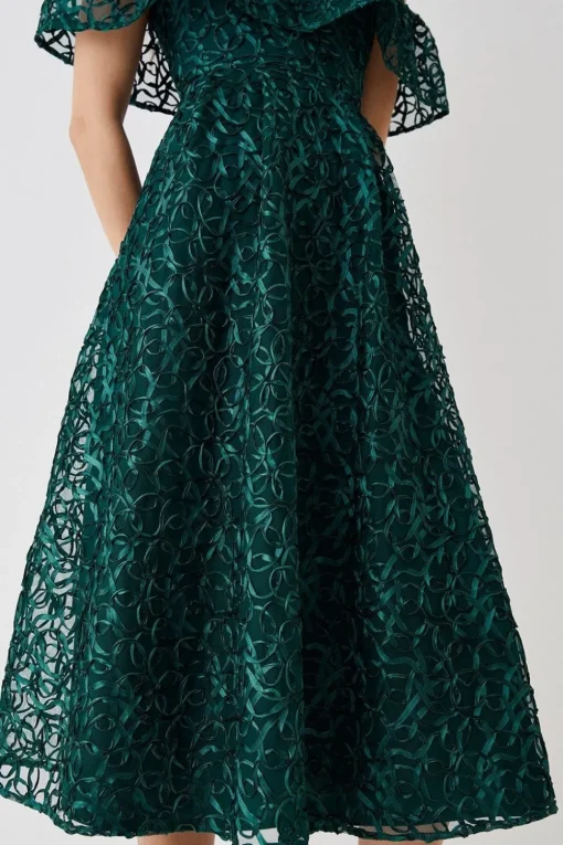 Bardot Overlayer Midi Dress