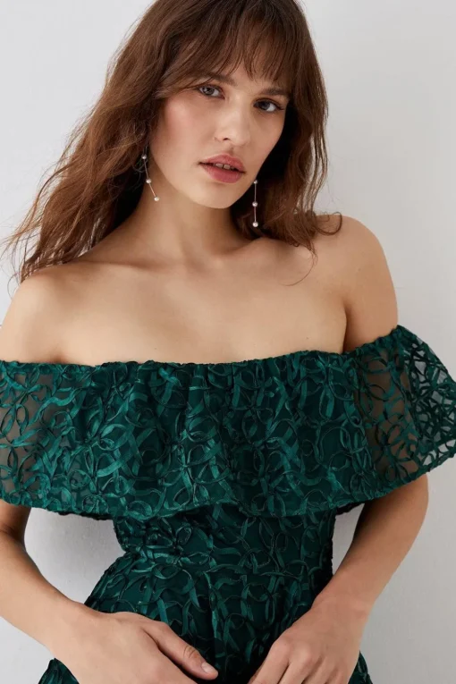 Bardot Overlayer Midi Dress