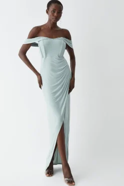 Bardot Slinky Jersey Bridesmaids Maxi Dress