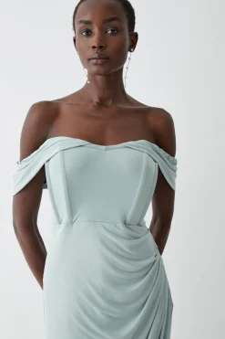 Bardot Slinky Jersey Bridesmaids Maxi Dress