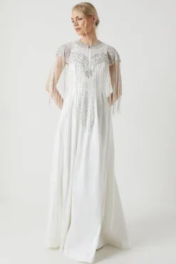 Baroque Embellished Bridal Cape