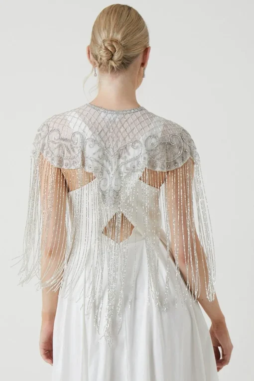 Baroque Embellished Bridal Cape