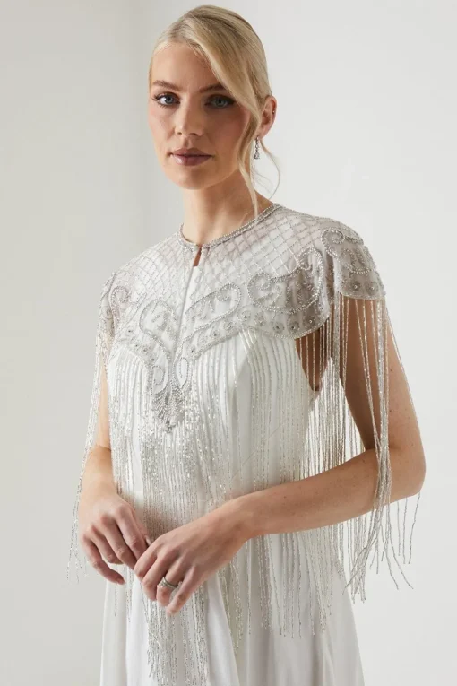 Baroque Embellished Bridal Cape