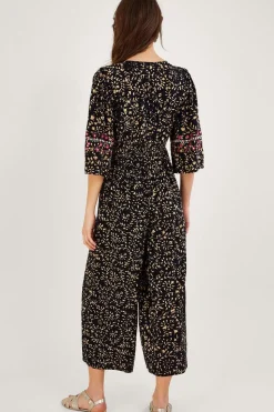 Batik Embroidered Jumpsuit in LENZING邃