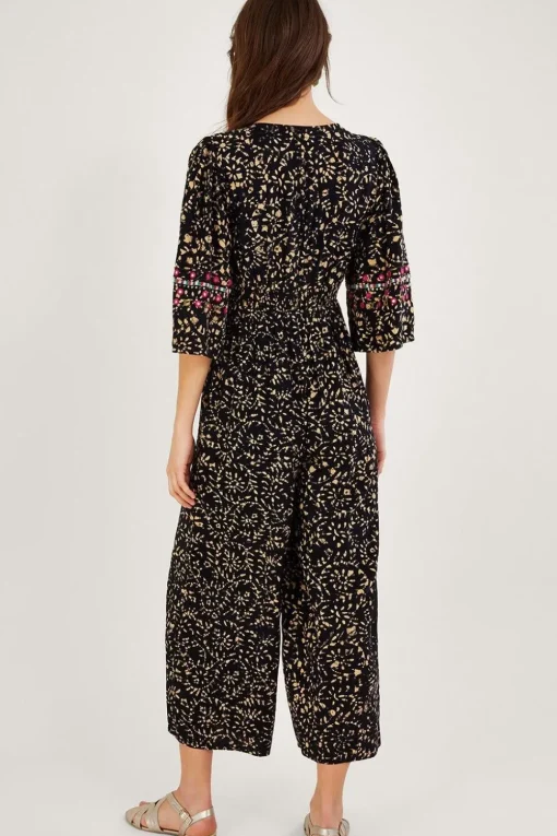 Batik Embroidered Jumpsuit in LENZING邃