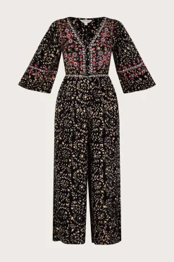 Batik Embroidered Jumpsuit in LENZING邃