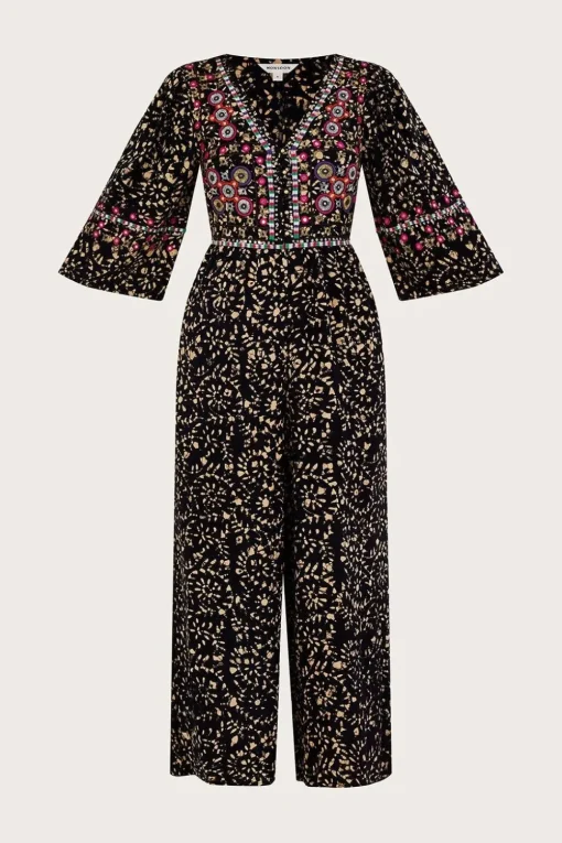 Batik Embroidered Jumpsuit in LENZING邃