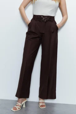 Belt Detail Tailored Trouser