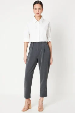Belt Loop Tapered Trousers