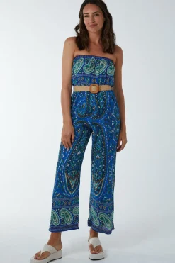 Belted Bandeau Jumpsuit