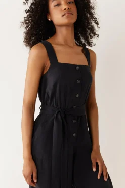 Belted Button Through Utility Jumpsuit