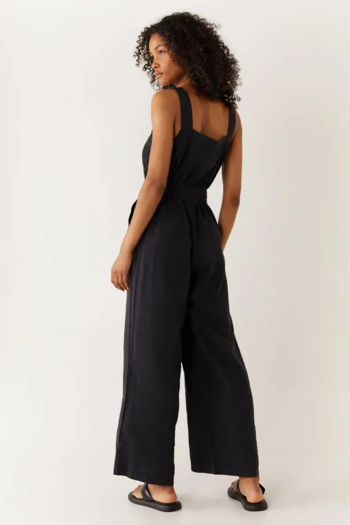 Belted Button Through Utility Jumpsuit