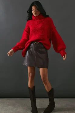 Belted Five Pocket Mini Skirt
