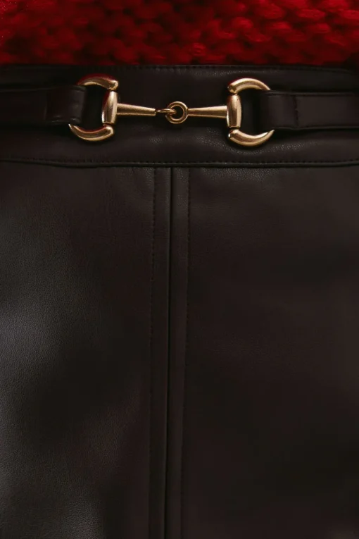 Belted Five Pocket Mini Skirt