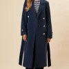 Belted Military Midi Coat