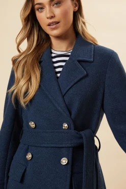 Belted Military Midi Coat