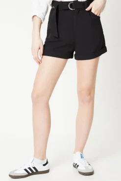 Belted Tailored High Waisted Shorts