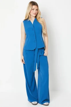 Belted Wide Leg Trouser