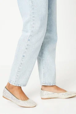 Benedict Glitter Soft Square Tope Ballet Pumps