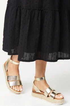 Bertie Chunky Double Strap Flatform Wedge Sandals