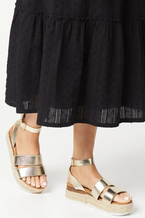 Bertie Chunky Double Strap Flatform Wedge Sandals