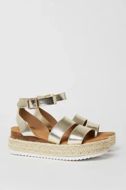 Bertie Chunky Double Strap Flatform Wedge Sandals