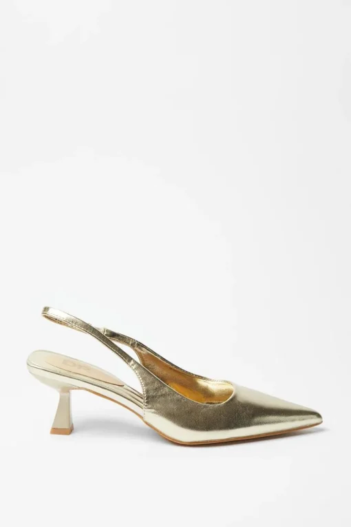 Bianca Pointed Kitten Heel Slingback Court Shoes