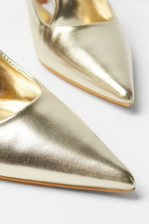 Bianca Pointed Kitten Heel Slingback Court Shoes