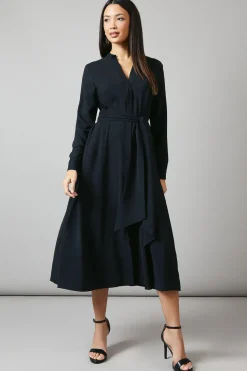 Black Belted Shirt Dress