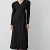 Black Jersey Wrap Dress