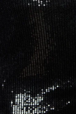 Black Sequin Midi Skirt