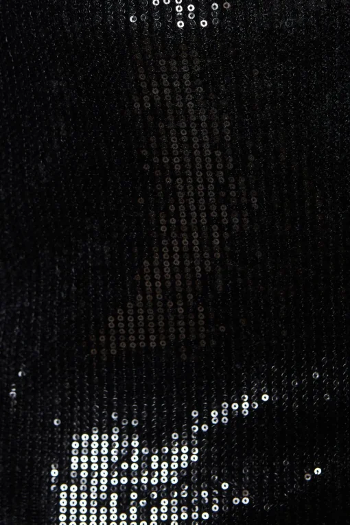 Black Sequin Midi Skirt