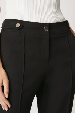 Black Smart Bootcut Leg Trousers