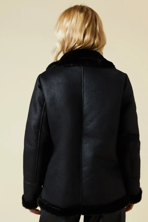 Black Suede Aviator Jacket