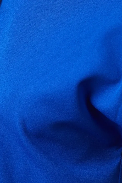 Blue Plain Short Sleeve Top