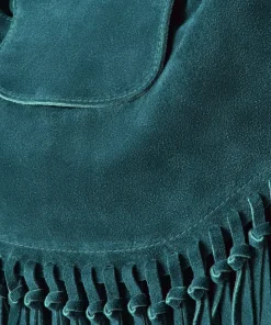 Boho Tassel Trim Premium Suede Shoulder Bag
