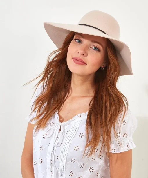 Boho Wool Plait Floppy Hat