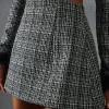 Boucle High Waist A-line Mini Skirt