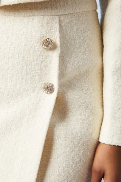 Boucle Mini Wrap Skirt