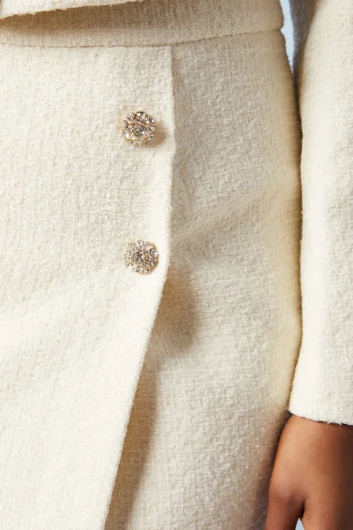 Boucle Mini Wrap Skirt