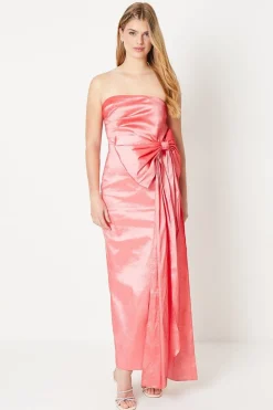 Bow Taffeta Maxi Dress