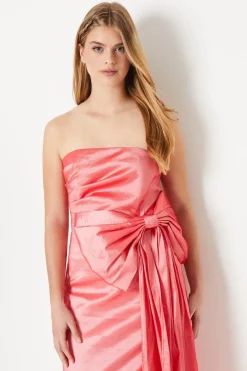 Bow Taffeta Maxi Dress