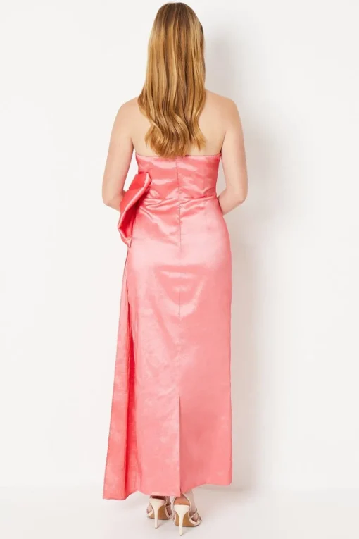 Bow Taffeta Maxi Dress