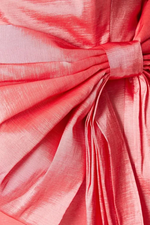 Bow Taffeta Maxi Dress