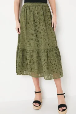 Broderie Midi Skirt