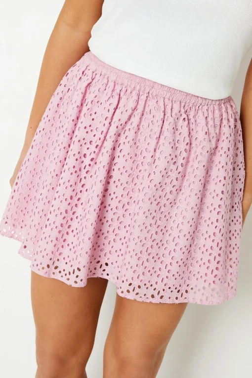 Broderie Mini Skirt